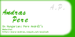 andras pere business card